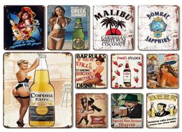 2021 Design drôle affiche de whisky classique Iron Peinture rétro Metal Tin Signes Mojito Martini Cuba Libre Cocktail Plaque Pub Bar Art9862928