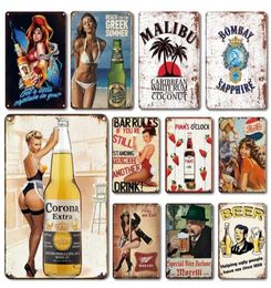 2021 Funny Design Classic Whisky Poster Iron Painting Retro Metal Tin Signs Mojito Martini Cuba Libre Cocktail Plaque Pub Bar Art7605415