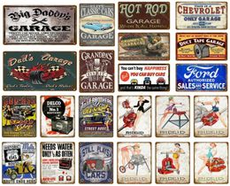 2021 drôle conçu tige garage décor vintage métal étain signes classique voiture moteur batterie outils mur art plaque shabby chic painti2927893