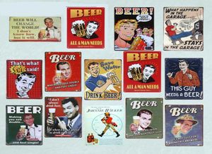 2021 Funny Save Water Drink Beer Vintage Tin Signs Rétro Publicité Tin Plate House Cafe Bar Restaurant Club Shop Affiche murale Dec1258056