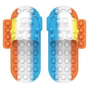 2021 GAG Fidget Slippers Push Bubble Shoe Toys Nieuwe Silicone Decompressy Toy Loafer