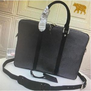 2021 Echte lederen aktetas Designer Mens Bag Hoogwaardige man Bas Beroemde merk Heren Schoudertassen Computertas Crossbody Tassen 233P