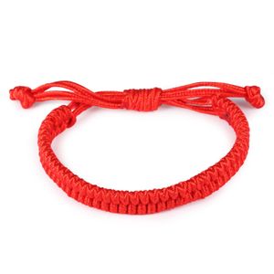 2021 Meisjes Armband 100 stuks Lucky China Red Touw Kralen Nationale Stijl Kabbalah String Gevlochten Vriendschap Verstelbare Armbanden