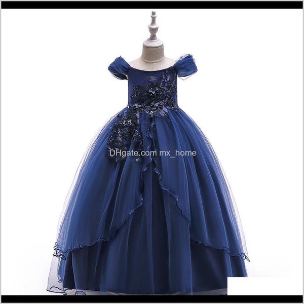 2021 Filles Été Pétale Jupe Enfants Mariage Soirée Robe De Bal Fantaisie Robe Belle Fille 07Whz Robes Iihxv