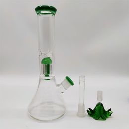 2021 Glazen waterpijp bedwelmende bong 12 inch room groene waterpijp glazen bong dabber rig recycler pijpen watervangen rookpijp 14,4 mm vrouwelijke slangenkop gewrichtkom kom