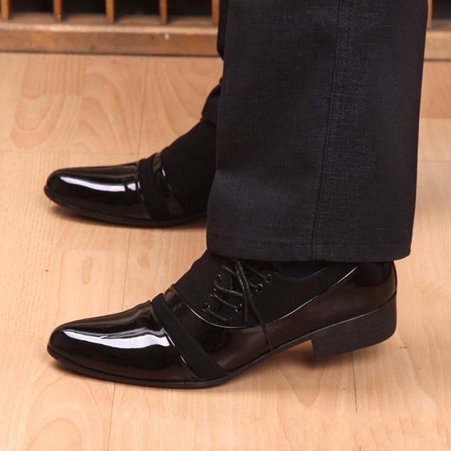 2021 Glossy Groom Shoes England Style Leathers Soft Mens أحذية الأعمال الرسمية حفل زفاف رجال الأحذية غير الرسمية AL6977274V