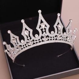 2021 tocado de princesa dorado elegante tiaras nupciales accesorios impresionantes cristales perlas tiaras y coronas de boda 12158