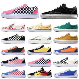 2021 Great Seller Van Old Skool Canvas Shoes Men Women Running Sneakers White Black Pink Green Slip on Sports Chaussures Wholesale