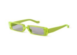 Lunettes de soleil vertes Rec pour femmes, petites lunettes de soleil Design de marque des années 90, monture rectangulaire Vintage, à la mode, larges, 2021, 4005596