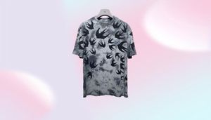2021 Gris Swallow T-shirt Summer Men and Women Tee Tiedyed Loose Fashion Tshirts Colon Coton surdimensionné grande taille plus grand 8672823