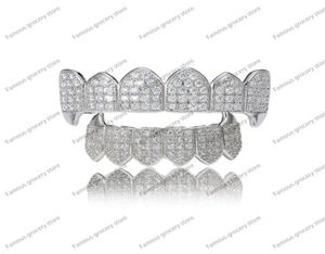 2021 Grills Hip Hop Braces Gold Fangs Micro ingelegde zirkonentanden Trend Decoratieve body5580233