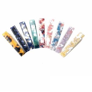 2021 pince à cheveux Barrettes accessoires acrylique épingle à cheveux femmes filles acétate imprimé léopard Rectangle goutte d'eau feuille d'étain brillant Hairgrip