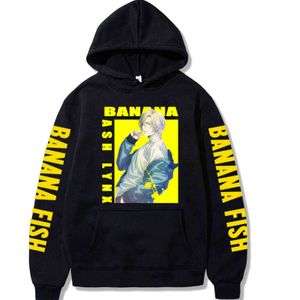 2021 Halloween banane poisson sweat à capuche imprimé sweat unisexe Loog manches pull automne hiver Sudadera hommes femmes Y211118