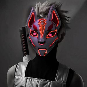 2021 Halloween LED luminaire Cold Light Glow Fox Cosplay Party Scary Masque Masquerade cos ACCESSOIRES TOYS POUR ADULT 298R