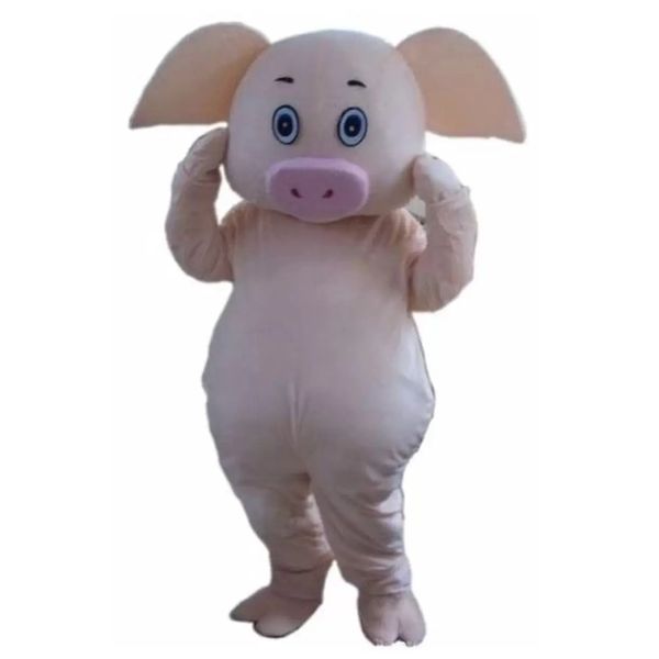 2021 Costume de mascotte de cochon d'Halloween Personnage de thème de dessin animé de haute qualité Carnaval Festival Déguisement Noël Adultes Taille Fête d'anniversaire Tenue en plein air