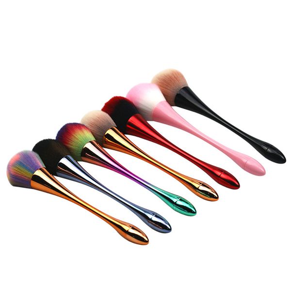 2021 poignée ongles doux poussière nettoyant brosse de nettoyage acrylique UV Gel poudre enlèvement manucure outils maquillage brosse petite taille conception