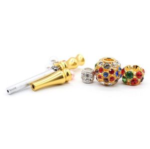 2021 handgemaakte metalen waterpijp mondstuk mond tips hanger arabisch shisha dier schedelvormige filter ingelegd sieraden diamant rookleiding tool