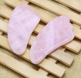 2021 HEALDELILILILILIE VERT BLANC ROSE ROSE ROSE AGATE VERT Dongling Jade Guasha Board Natural Stone Scraper Gua Sha Tools1760140