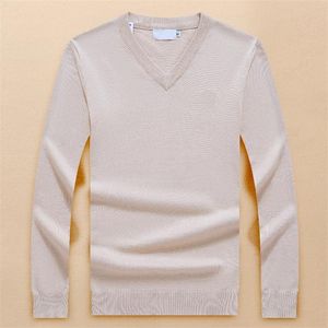 2021 Mode V-hals truien van hoge kwaliteit voor heren trui ronde hals heren klassieke trui gebreid katoen winter Leisure Bottomed sweater jumper