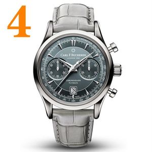 2021 haute qualité hommes montres de luxe série six points Tous les cadrans fonctionnent montre à quartz pour hommes marque CARLF horloge mode ronde shape263n