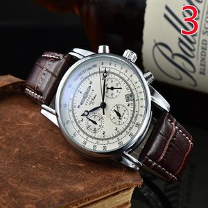 2021 relojes de lujo de alta calidad para hombres, serie de seis puntadas, todos los diales funcionan, reloj de cuarzo para hombres, reloj de marca ZEPPELI, forma redonda de moda 271M