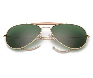 2021 Gafas de sol polarizadas de alta calidad para hombres Mujeres Classic Summer Shades Marco de metal Gafas de sol Diseñador de gafas con papel Bo5155325