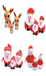 2021 Alta calidad con campanas de peluche Elk Toy Party Favor Navidad Muñeco de nieve Santa Claus Muñeca Niños dando regalos Lindo Navidad Decorati8270489