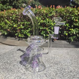 2021 Hookah Bong Glass Dab Rig Multi Color Recyler Water Bongs Pipes à fumée 8-10 pouces de hauteur 14,4 mm Joint femelle avec Quartz Banger