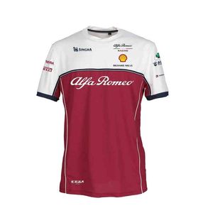 2021 Hot F1 Formule 1 Alfa Romeo Team 2019 Sauber Sauber Short Sleeve heren en dames racen Raikkonen Summer T-shirt