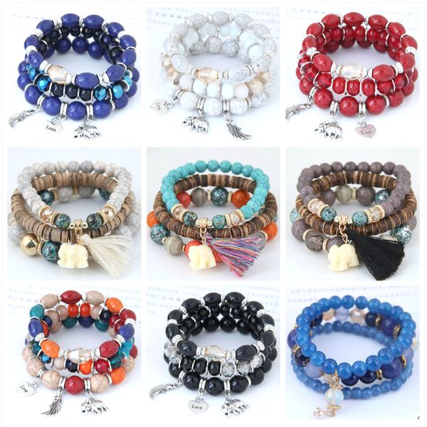 2021 mode chaude océan Style Multcolor Bracelet ensembles bohème perlé bracelet bijoux pour femmes livraison gratuite