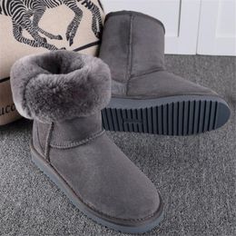 ¡OFERTA 2021! botas de nieve cálidas clásicas australianas nuevas de marca americana GS para mujer ddle tubeni US4-12 zapatos para niñas y niños