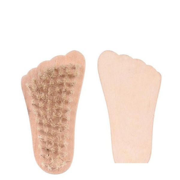 2021 vente chaude type de pied poils de sanglier brosse à ongles poils de porc naturels brosse de nettoyage brosse de massage en bois