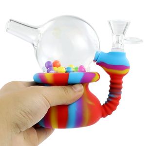 2021 Hot Style Marbles Hookah Water Roken Pipe Glas Bong Silicone Bongs Uniek ontwerp