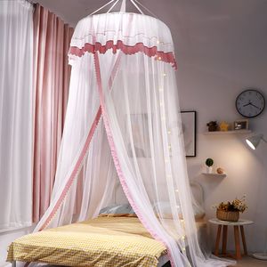 Huishoudelijke installatie-vrije Dome Prinses Mosquito Netto Geschort Plafond Bed Gordijn Bed Garen Codering Verdikking Bed Net