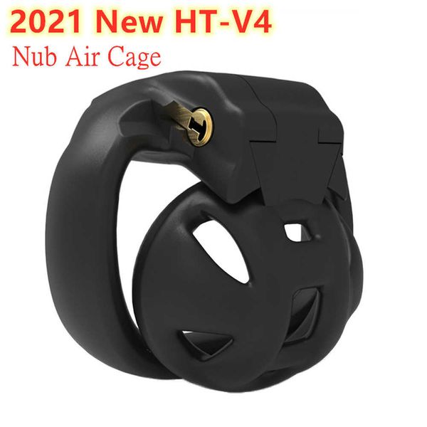 2021 HT-V4 3D Nub Cage petit dispositif de chasteté masculine, anneaux de pénis manchon de coq, serrure Cobra, jouets Sexy adultes BDSM pour hommes