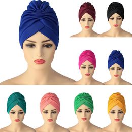 2021 Indien Turban Musulman Femmes Hijab Chapeau Underscarf Bonnet Perte De Cheveux Couverture Arabe Chapeaux Beanie Chemo Cancer Foulard Wrap Cap Nouveau