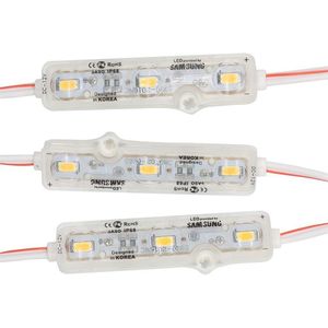 2021 injection LED Module 5630 1.5W 3Leds Sign Backlights Étanche Rouge blanc bleu 12V 60lm chaque lumière publicitaire 600pcs / lot