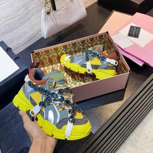 2021 Italië Luxurys Designer Shoe Kwaliteit ACE Geborduurde Mannen Casual Merk Schoenen Mode Leren Sneakers Vrouwen