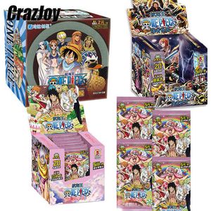 2021 Anime japonés One Piece Card Luffy Zoro Nami Chopper Franky Nuevas colecciones Juego de cartas Coleccionables Batalla Niño Regalo Juguete AA220325