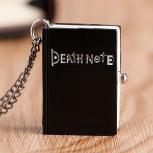 2021 japonais Death Note forme noir Suqare Quartz montre de poche pour hommes petit petit collier enfants Deathnote Wholes241E