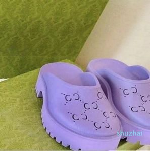 2021 Jelly slippers Plateauschoenen Flash Sandalen Luxe Designer Schoen Luxe runner Slides Slide Sandaal Mannen Vrouwen Slipper Doos Hoge Hakken