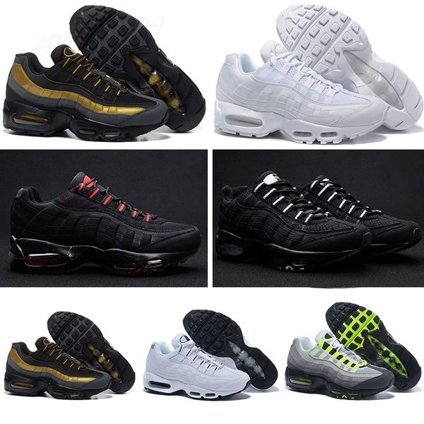 Designer Mens 95 Running Shoes Yin Yang OG Solar Triple Black White 95s Dark Army Worldwide Seahawks Particle Grey Neon AirS Red Greedy 3.0 Sports Trainer Sneakers V77