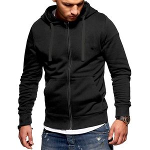 2021 KB Nieuwe herenhoodies sweatshirts rits hoodie mannen sweatshirt effen kleur man hoody sweatshirts voor mannelijke y0809