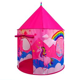 2021 Kinderen Prinses Yurt Baby Tent Kinderen Fantasie Opvouwbare Unicorn Tent Fancy Sleeping Prop Game House