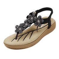 2021 Style coréen des chaussures de Joker Sweet Haute Qualité Fleurs Femme Beach Flip Flop Sandales Été Pantoufles Sandales Sandale
