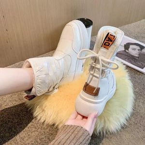 Chaussures d'hiver en coton pour femmes coréennes, bottes de neige, Tube central, loisirs, imperméables, antidérapantes, épaisses et chaudes, 2021, 840