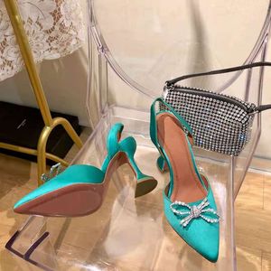 2021 Laatste aangepaste ontwerper vrouwen sandalen mode schoenen diamant boog decoratie 35-41