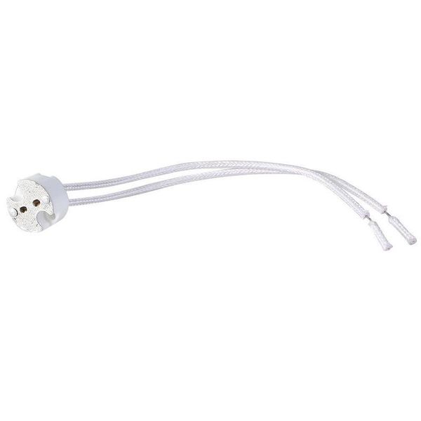 2021 lampe à LED halogène support de lumière Base céramique 30CM fil MR16 MR11 GU5.3 prise