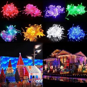 2021 LED-snaren Kerstverlichting Crazy Selling 10 M / PCS 100 LED-snaren decoratie licht 110V 220V voor Party Wedding LED vakantie verlichting