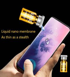 2021 vloeistof nano -technologie schermbeschermer 3D gebogen rand anti kras gehard glasfilm voor iPhone samsung4826846